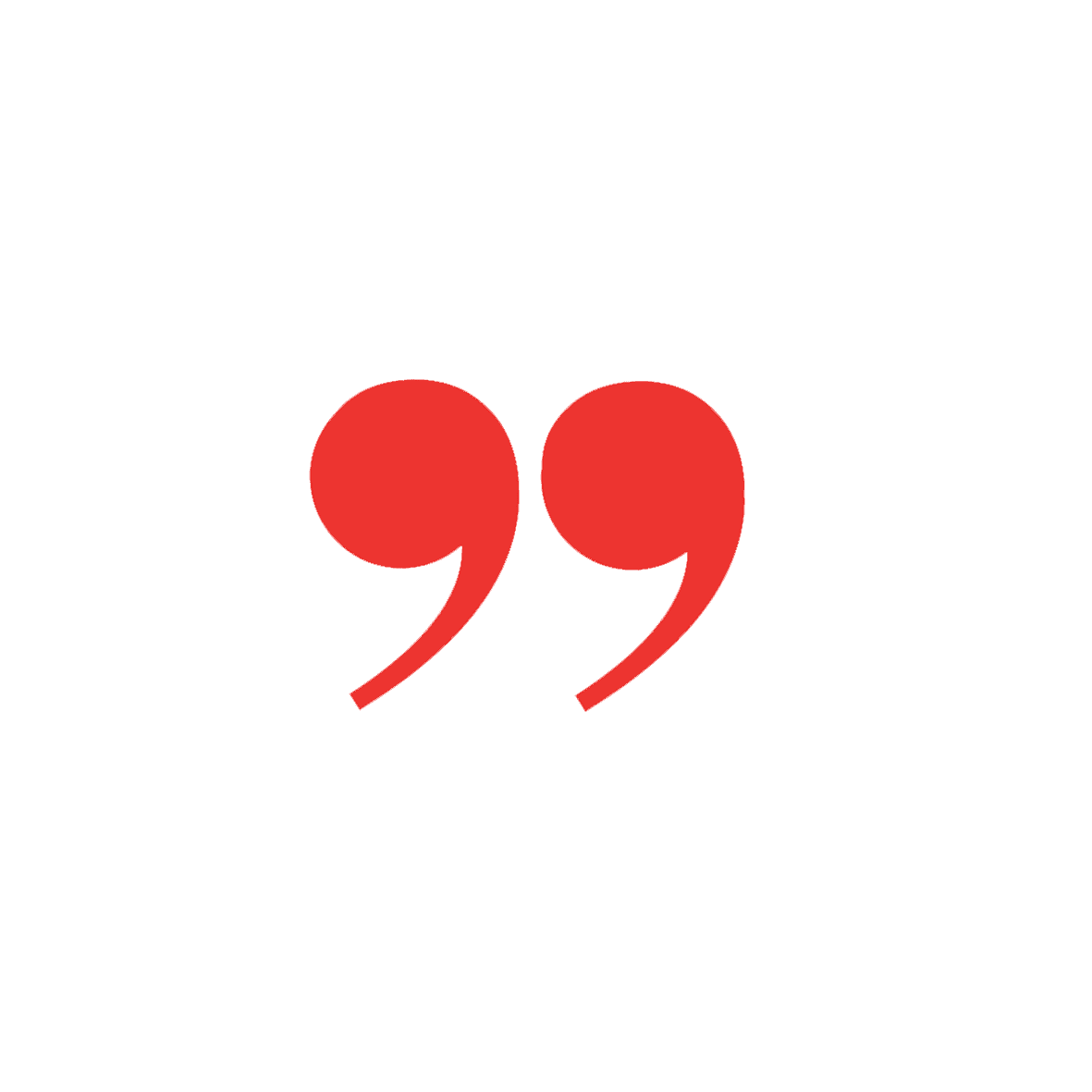 Red end quotation mark